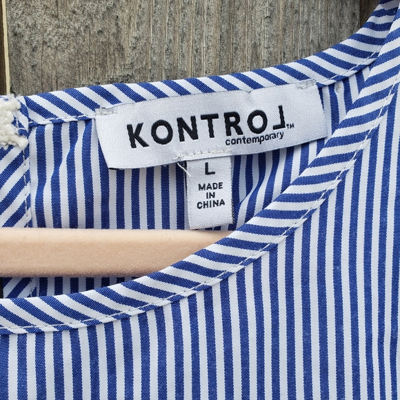 Pearl and Pinstripe Top - Picture 3 of 7